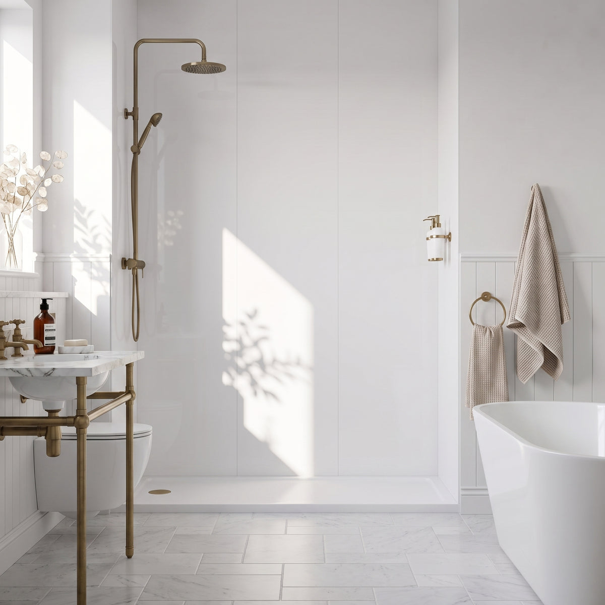 Hydraset Pure White Gloss Square Edge 2400x1200mm
