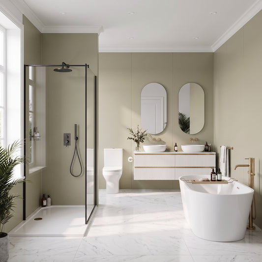 Hydraset Sage Green Matt 1200 x 2400 Square Edge Wall Panel