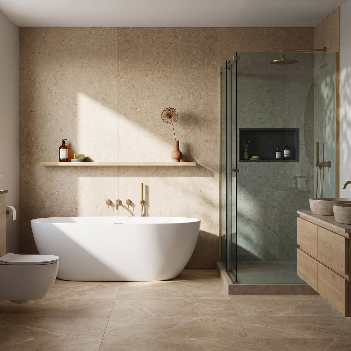 Hydraset Tavolo Taupe 1200 x 2400 Setlock Wall Panel