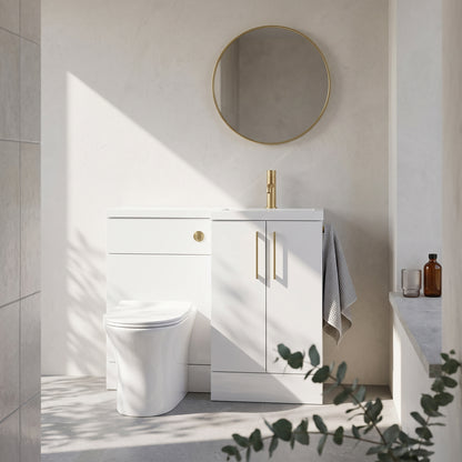 Fairford Union Gloss White 1000mm L Shape Right Hand Combination Pack