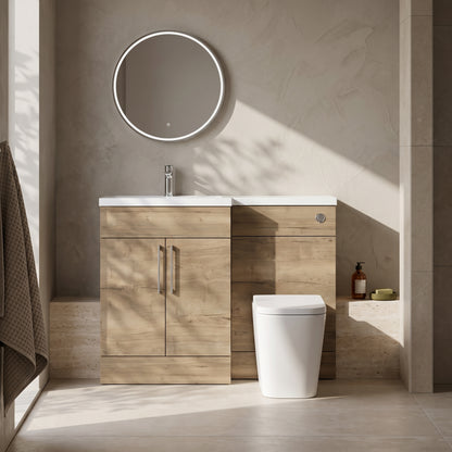 Fairford Union Style Slab Dark Oak 1100mm L Shape Left Hand Combination Pack