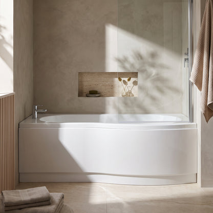 Fairford 1700 x 900mm B Shaped Right Hand Shower Bath