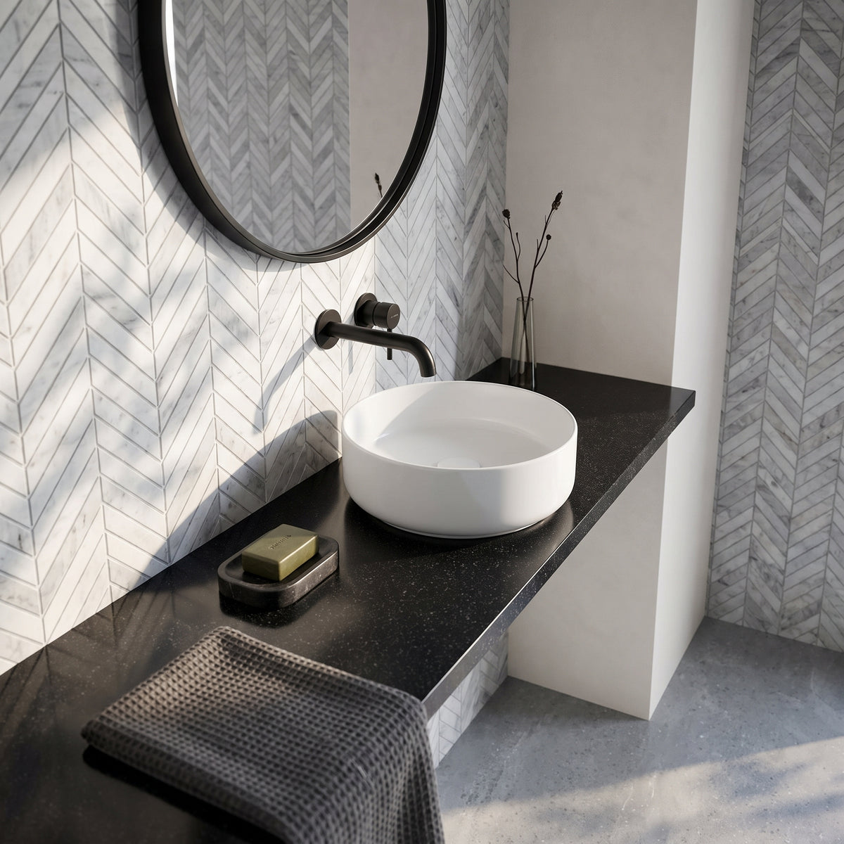 Fairford Black Sparkle Laminate Worktop 1200 x 390 x 22mm