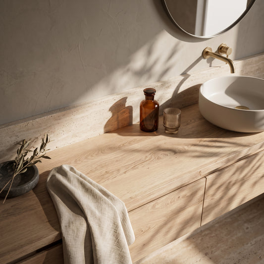 Fairford Bleached Oak Co-ordinating Worktop 600 x 390 x 18mm