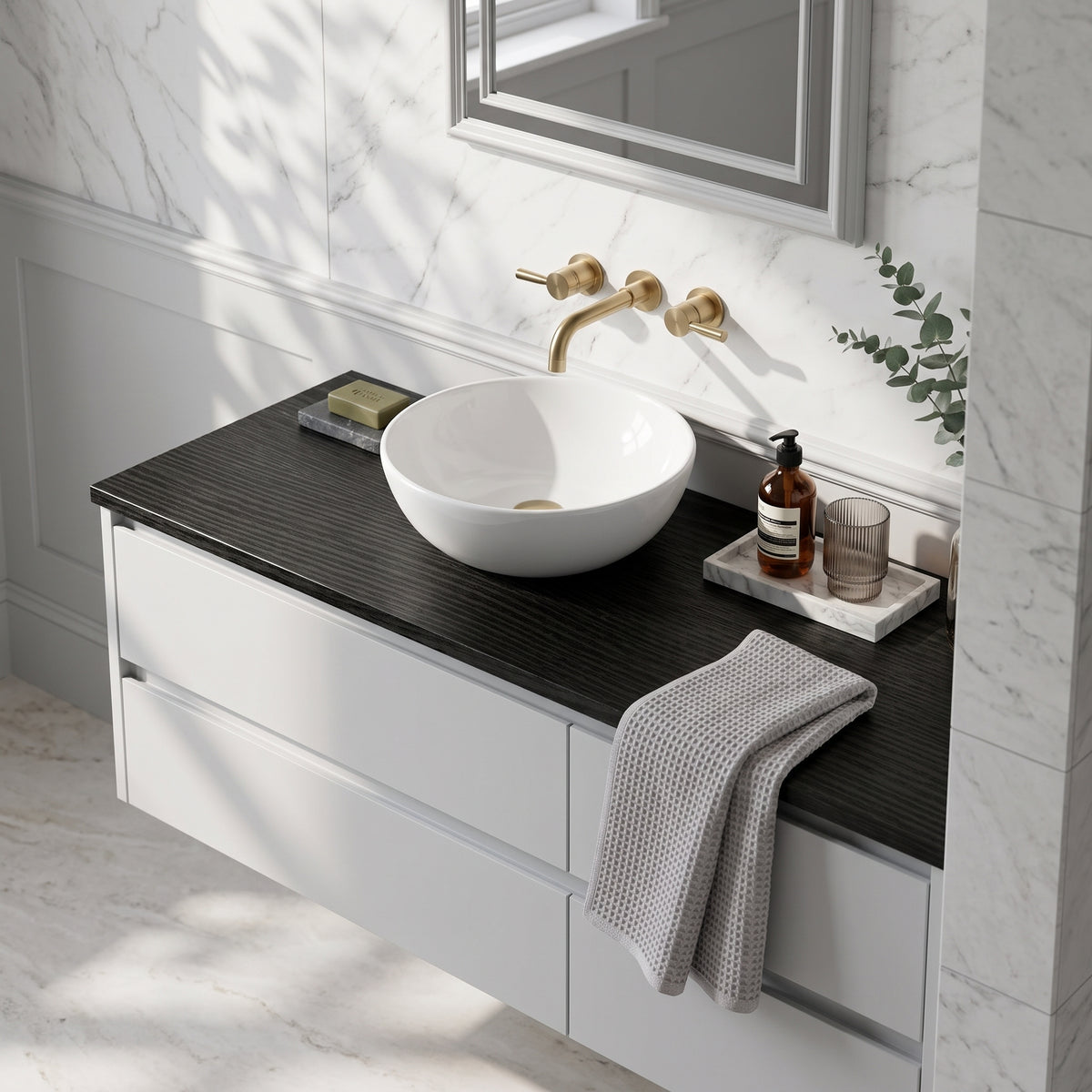 Fairford Charcoal Woodgrain Co-ord Worktop 1200x390x18mm