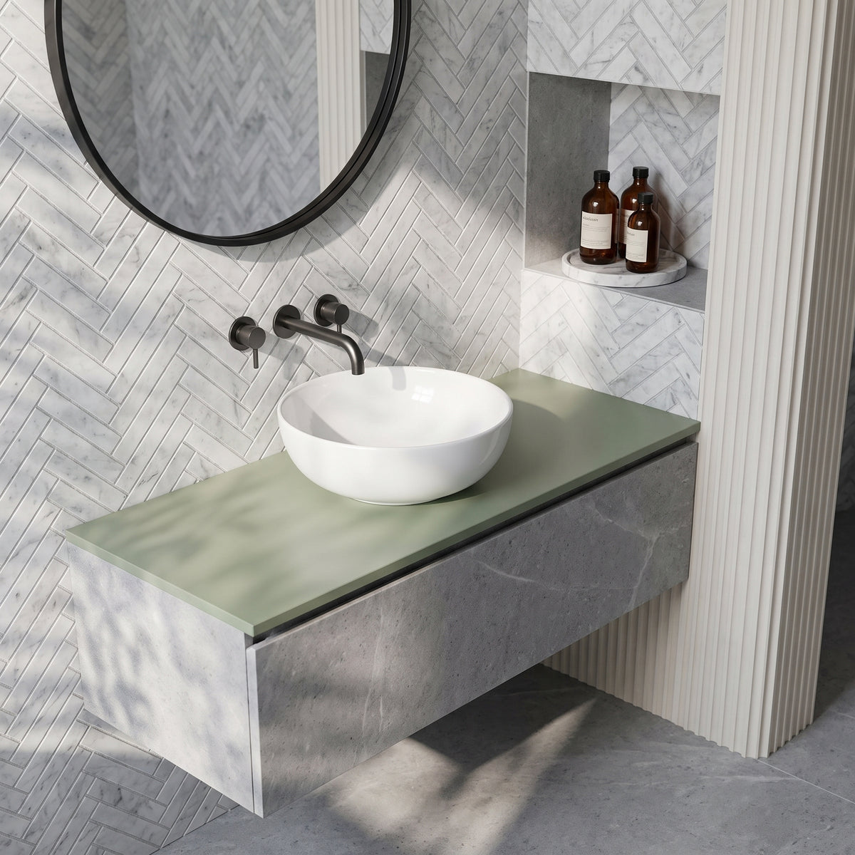 Fairford Satin Green Co-ordinating Worktop 1200 x 390 x 18mm