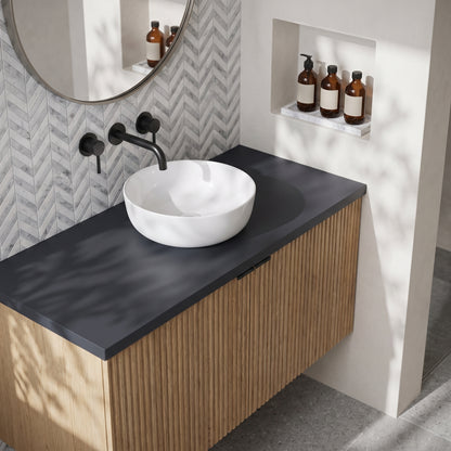 Fairford Soft Black Co-ordinating Worktop 1200 x 390 x 18mm