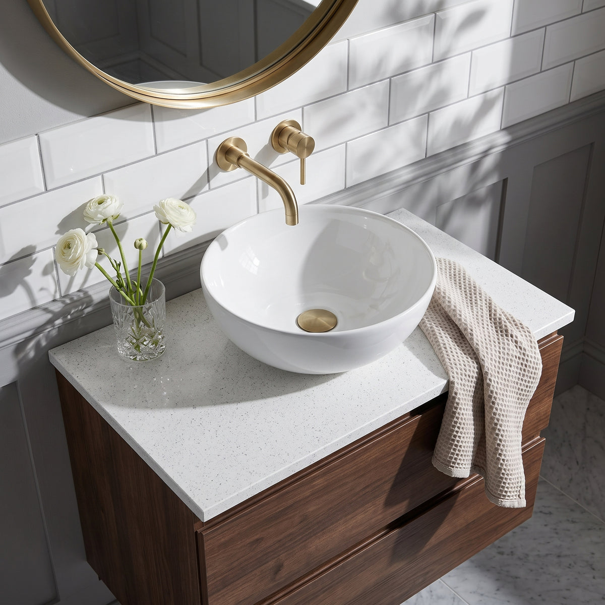 Fairford White Sparkle Laminate Worktop 600 x 390 x 22mm