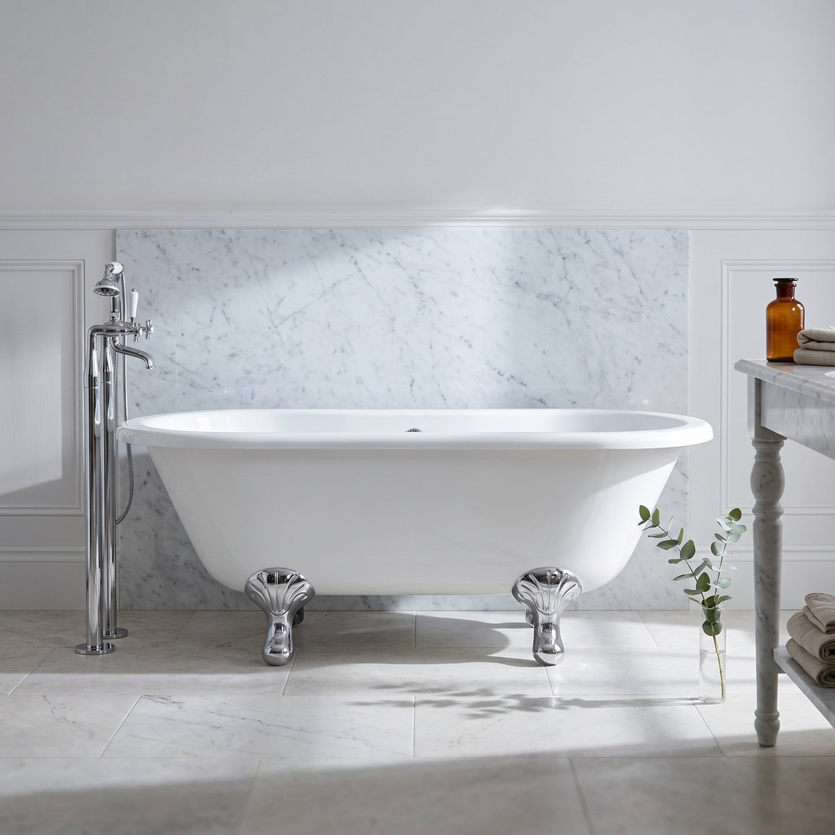Fairford Bolsover 1700mm Freestanding Baths - Various Feet Options-Corbel Feet