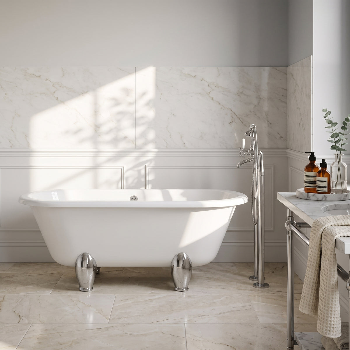 Fairford Bolsover 1700mm Freestanding Baths - Various Feet Options-Deacon Feet