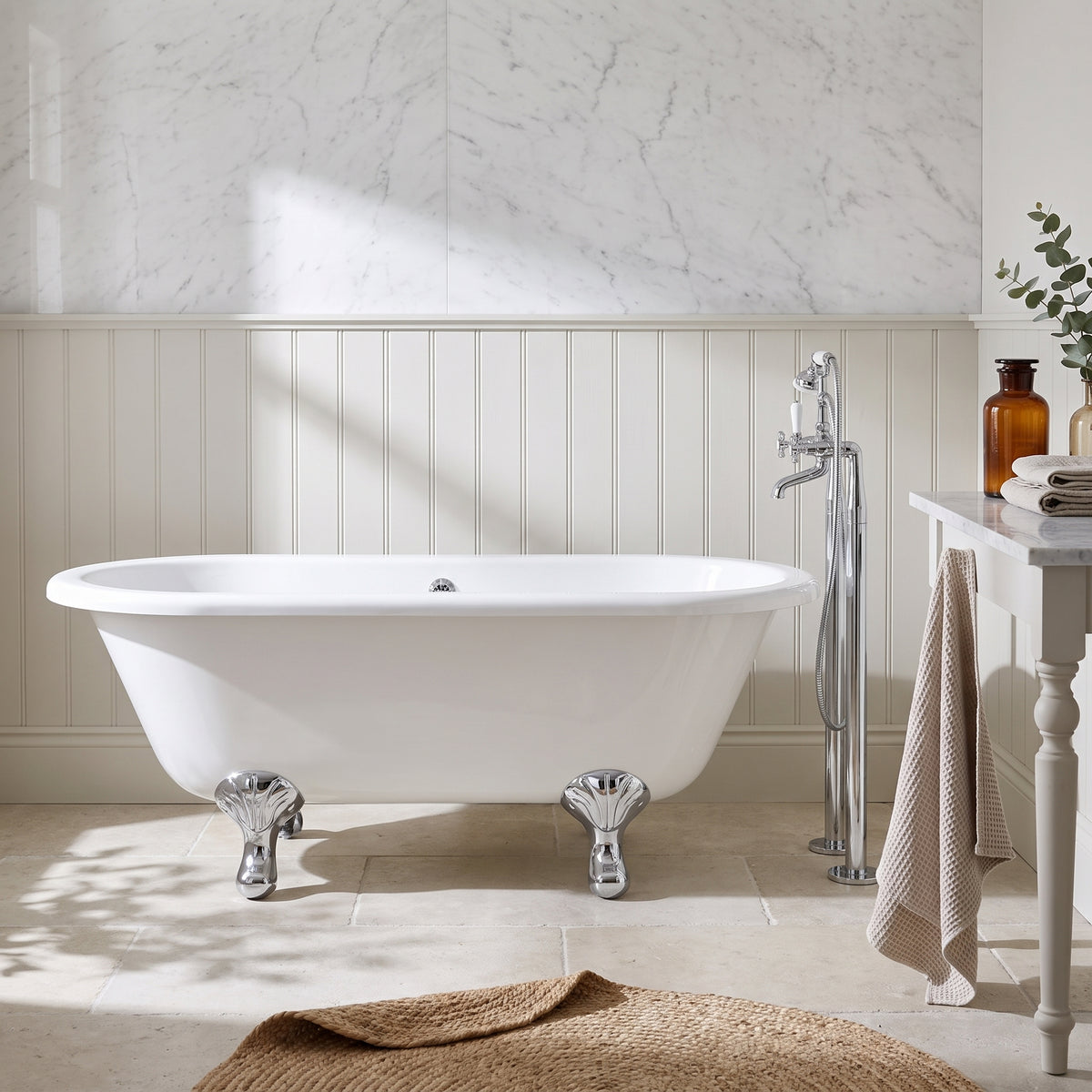 Fairford Bolsover 1500mm Freestanding Baths - Various Feet Options-Corbel Feet