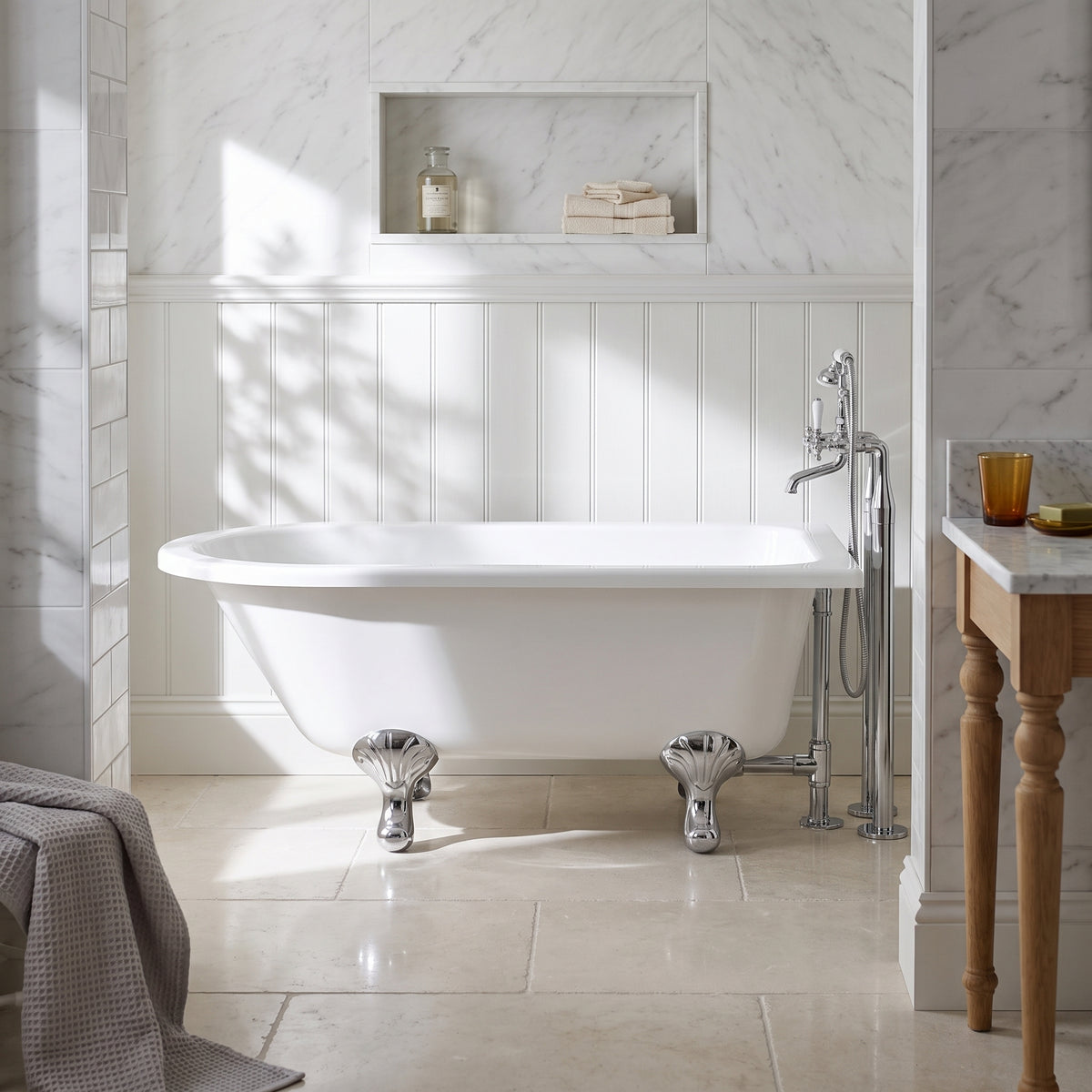 Fairford Middleham 1500mm Freestanding Baths - Various Feet Options-Corbel Feet
