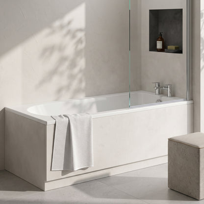 Fairford Novus 1800 x 800mm Single Ended Straight Bath, 0TH