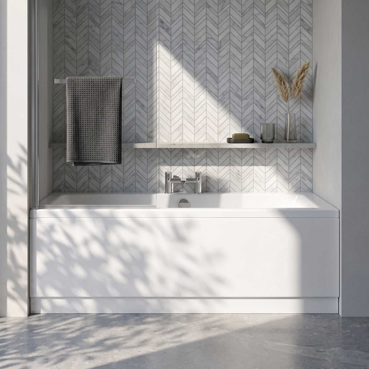 Fairford Onero Pro Reinforced 1800 x 800mm Double Ended Straight Bath