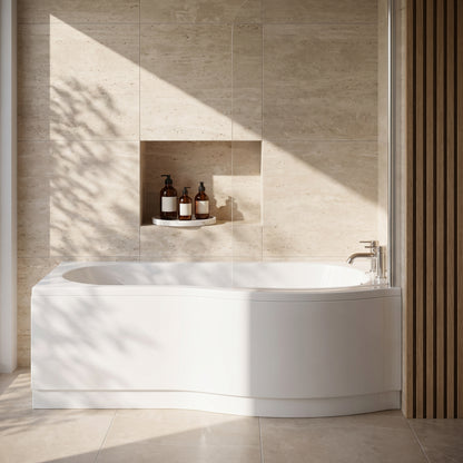 Fairford 1500 x 900mm B Shaped Right Hand Shower Bath