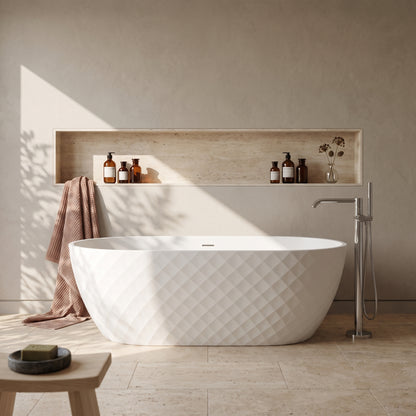 Fairford Tesselate 1490 x 770 x 590mm Freestanding Bath