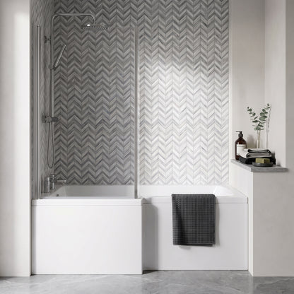 Fairford 1600 x 850mm LH L Shape Bath with Screen and Panel