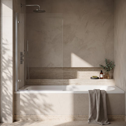 Fairford 8mm Straight Shower Bath Screen 830 x 1520 Square