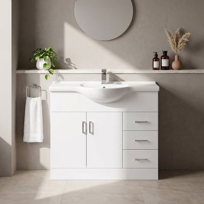 Fairford Opto 1050mm Gloss White Vanity Unit