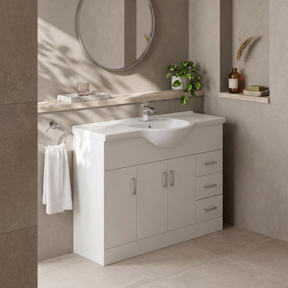 Fairford Opto 1200mm Gloss White Vanity Unit
