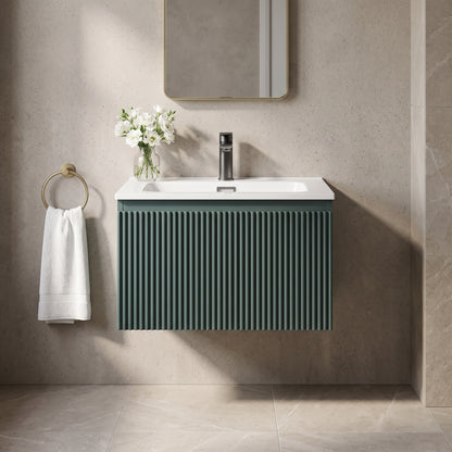 Fairford Sophia Smoked Sage 600mm Wall Hung Vanity Unit with Basin