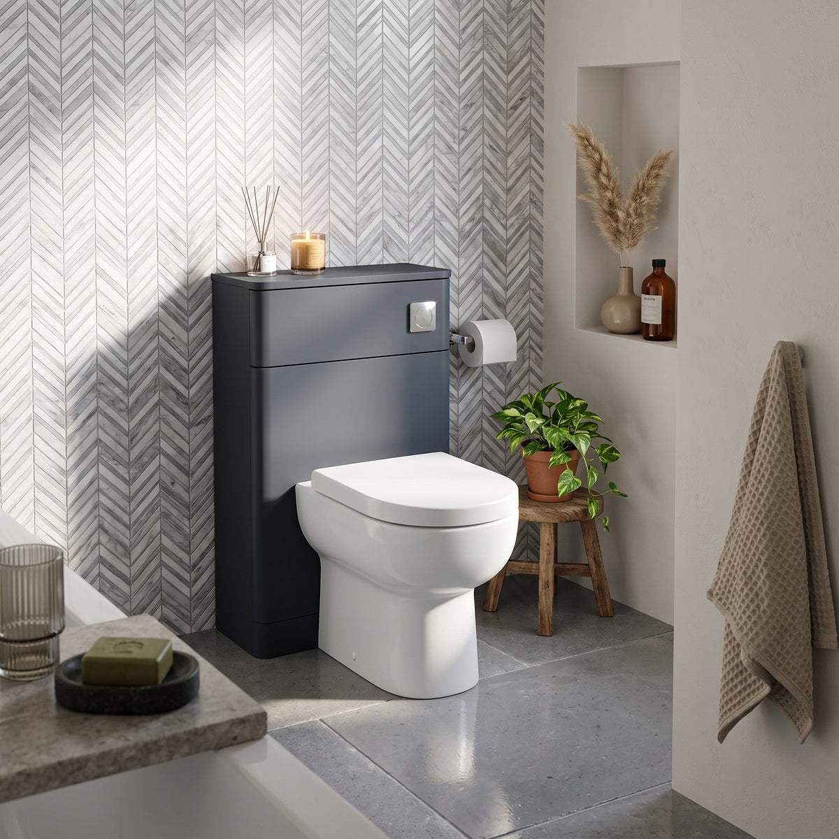 Fairford Crayo Soft Black 500mm WC Unit