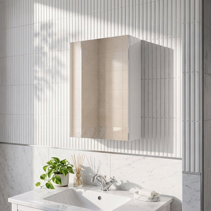 Fairford Union Gloss White 450mm Mirror Cabinet