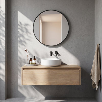 Fairford Macie Led Mirror - 600mm Wide - Matt Black