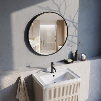 Fairford Macie Led Mirror - 600mm Wide - Matt Black