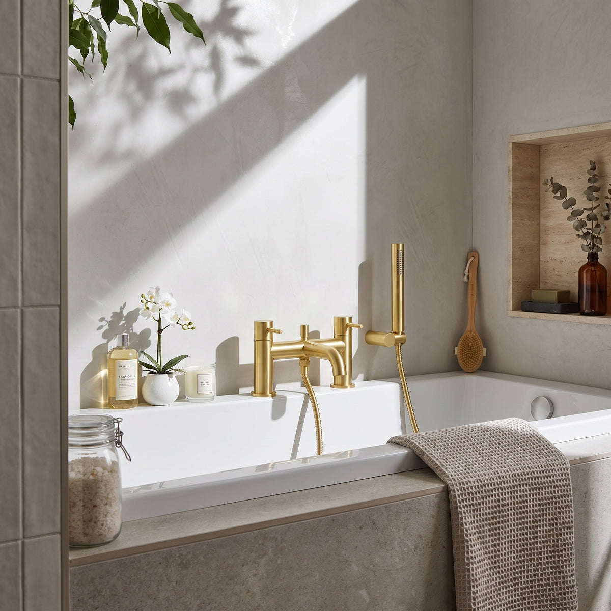 Fairford Element 7 Brushed Brass Bath Shower Mixer
