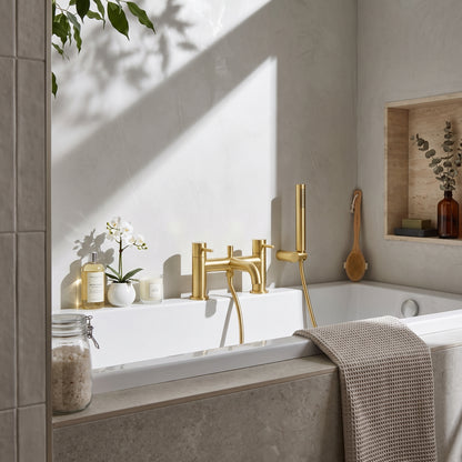 Fairford Element 7 Brushed Brass Bath Shower Mixer