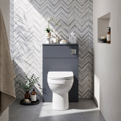 Fairford Aspri Soft Black 500mm WC Unit