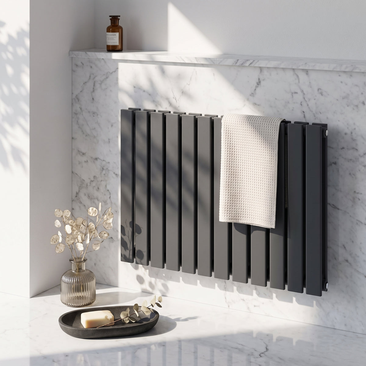 Fairford Bravo Anthracite Double Designer Radiator 600mm X 886mm