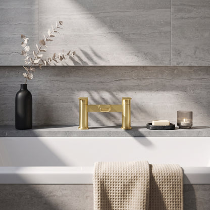 Fairford Una Brushed Brass Bath Filler