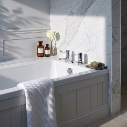 Fairford Quarter Turn Lever Taps Bath Pillar Taps