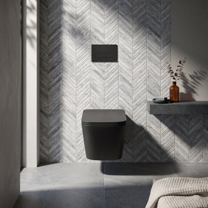 Nera Square Wall Hung Pan with Soft Close Seat