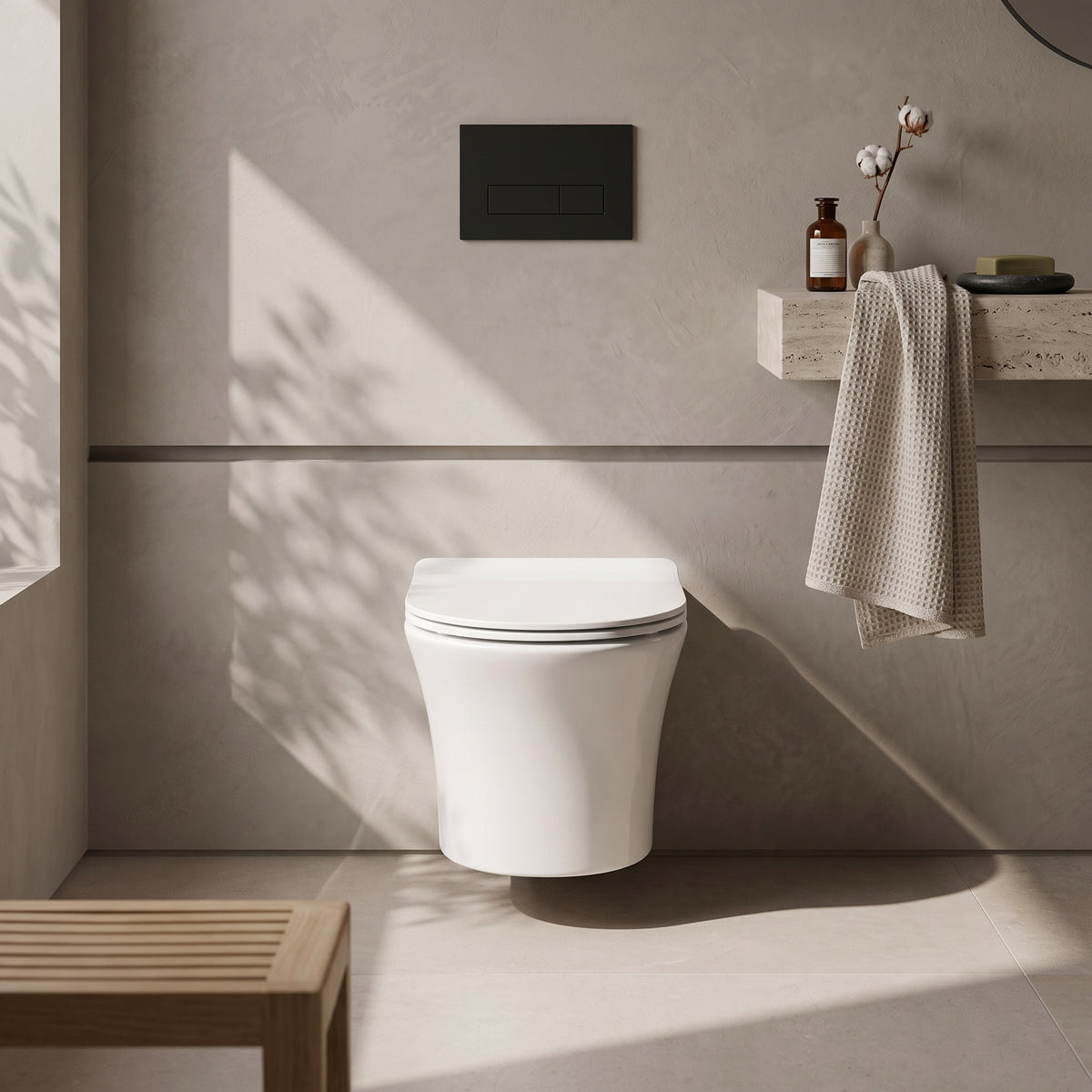 Fairford Tiene Rimless Wall Hung Toilet With Slim Soft Close Seat