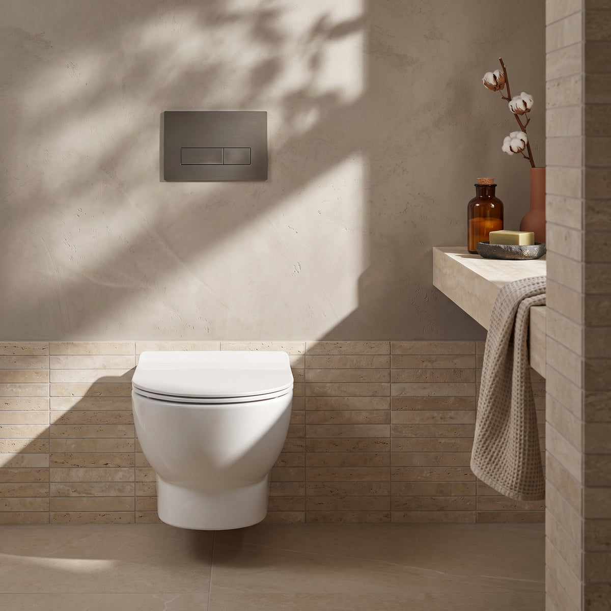 Fairford Palio Rimless Wall Hung Toilet With Slim Soft Close Seat
