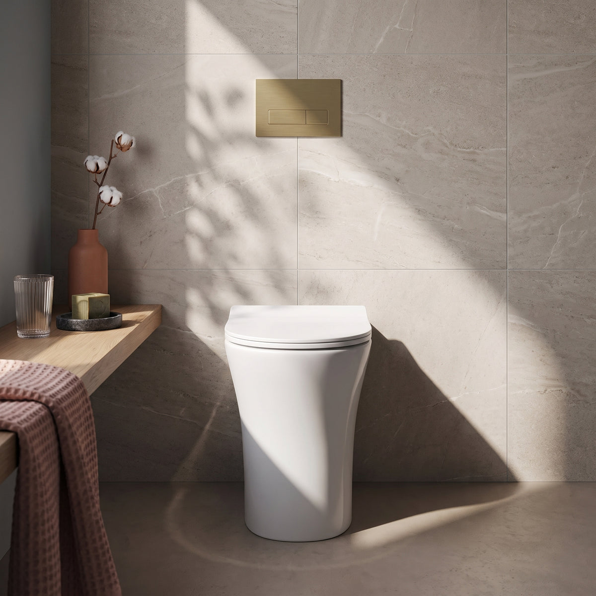Fairford Tiene Rimless Back To Wall Toilet with Slim Soft Close Seat