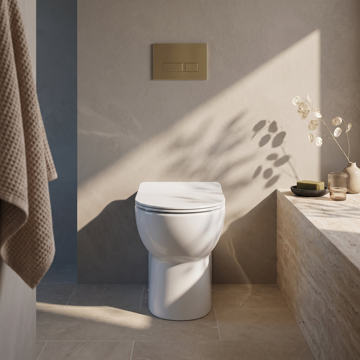 Fairford Palio Rimless Back To Wall Toilet with Wrapover Soft Close Seat