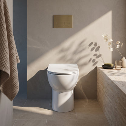 Fairford Palio Rimless Back To Wall Toilet with Wrapover Soft Close Seat