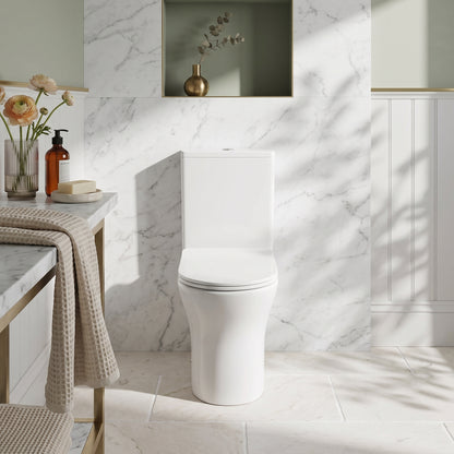 Fairford Tiene Rimless Closed Back To Wall Toilet with Slim Soft Close Seat