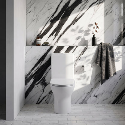 Fairford Paxton Rimless Open Back Close Coupled Toilet with Slim Soft Close Seat