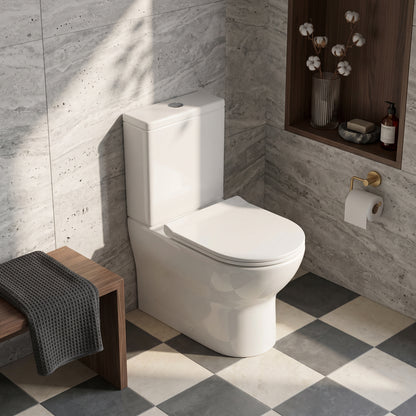 Fairford Sierra Closed Back Close Coupled Toilet with Soft Close Seat
