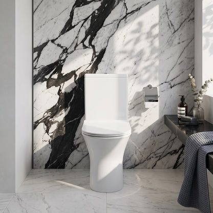 Fairford Paxton Rimless Closed Back Close Coupled Toilet with Slim Soft Close Seat