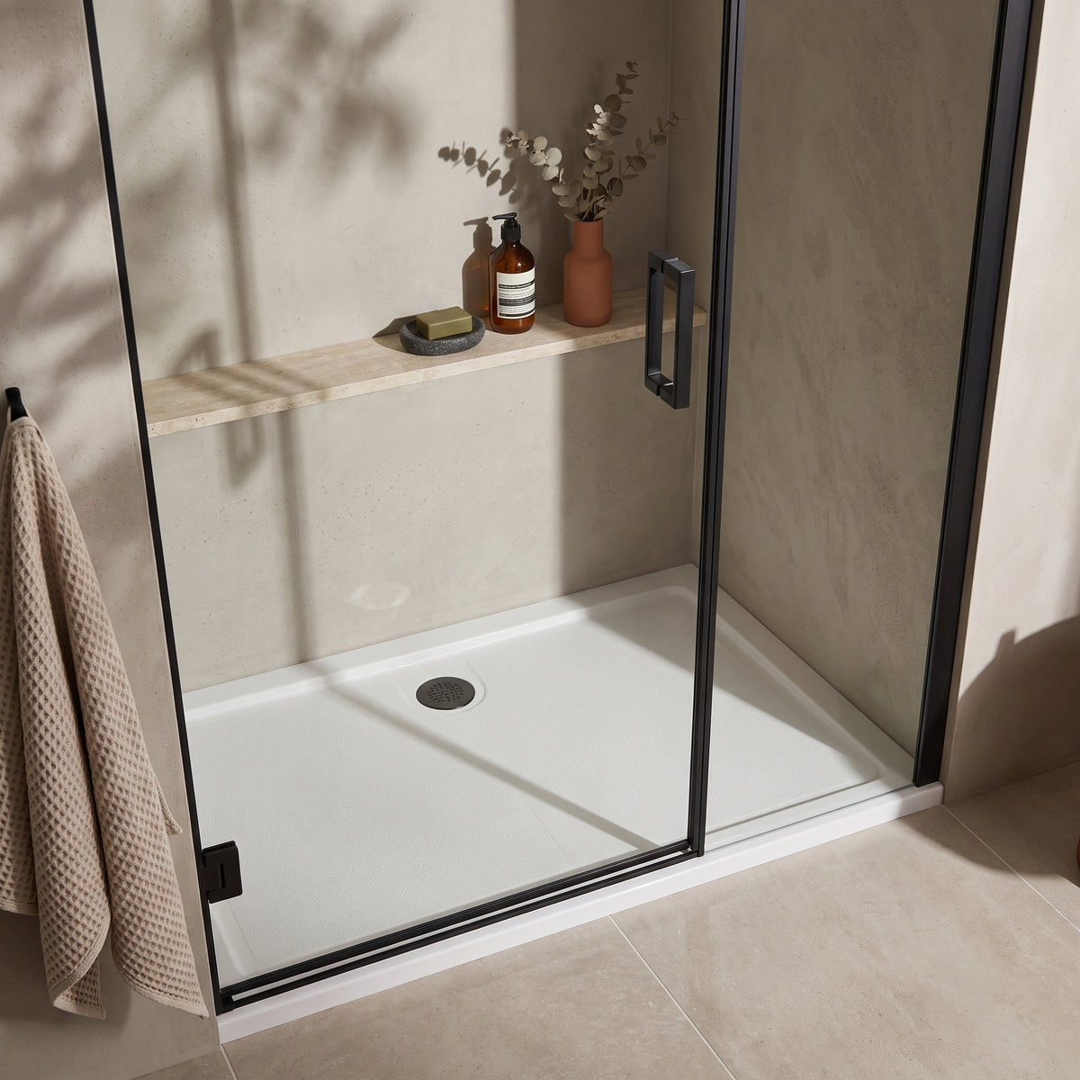 Fairford 1000 x 900mm Antislip Rectangular Shower Tray