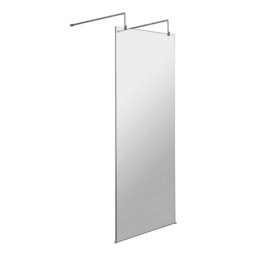 Fairford 700mm 8mm Wetroom Screen, 2 Support Arms, 1950mm