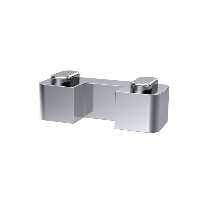 Fairford Chrome Wetroom Screen Support Foot, Horseshoe