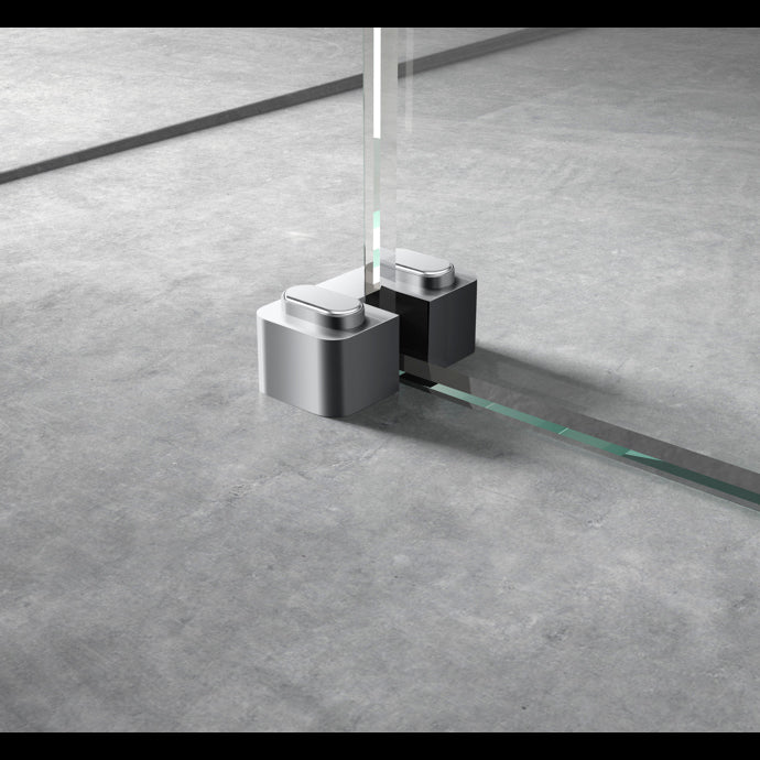 Fairford Chrome Wetroom Screen Support Foot, Horseshoe