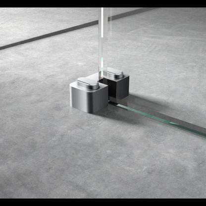 Fairford Chrome Wetroom Screen Support Foot, Horseshoe